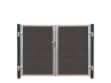 Image de Plus Futura WPC Doppeltor 197 x 145 cm + 16 cm Pfosten schwarz zum Einbetonieren Türanschlag links