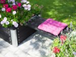 Bild von Plus Bank für Cubic - Pipe graubraun mit Beschlägen 37 x 120 cm