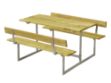 Immagine di Plus Basic KinderPicknicktisch druckimprägniert mit 2 Rückenlehnen