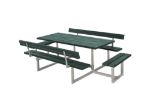 Image de Plus Basic Picknicktisch mit 2 Anbausätzen und 2 Rückenlehnen Retex Upcycling grün 260 x184 cm