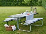 Bild von Plus Classic Picknicktisch mit 2 Rückenlehnen Kiefer-Fichte druckimprägniert 177 x 177 cm