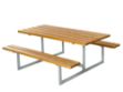 Image de Plus Basic Picknicktisch Lärche unbehandelt 177 x 160 x 73 cm Garten-Sitzgruppe