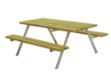 Immagine di Plus Alpha Picknicktisch Kiefer-Fichte druckimprägniert 177 x 161 x 73 cm