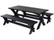 Immagine di Plus Nostalgi Plankengarnitur 177 cm schwarz Tisch und 2 Bänke