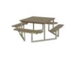 Immagine di Plus Twist Sitzgruppe Picknicktisch Kiefer-Fichte graubraun 204 cm