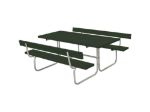 Image de Plus Classic Picknicktisch mit 2 Rückenlehnen Kiefer-Fichte grün 177 x 177 cm