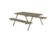 Immagine di Plus Alpha Picknicktisch Kiefer-Fichte graubraun 177 x 161 x 73 cm