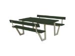 Immagine di Plus Wega Picknicktisch mit 2 Rückenlehnen Kiefer-Fichte grün 177 cm