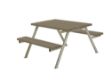 Immagine di Plus Alpha Picknicktisch Kiefer-Fichte graubraun 118 x 161 x 73 cm