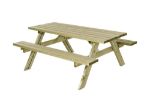 Immagine di Plus Picknicktisch mit Klappsitzen Kiefer-Fichte imprägniert 177 cm