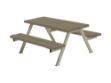 Immagine di Plus Alpha Junior Picknicktisch Kiefer-Fichte graubraun 118 x 118 x 57cm