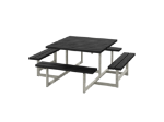 Immagine di Plus Picnic Picknicktisch 8-Sitzer Retex Upcycling schwarz 200 cm