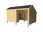 Image de Plus Multihaus Shelter 432 x 248 x 250 cm zum Einbetonieren mit Dachpappe und Aluleisten