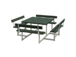 Image de Plus Picnic Picknicktisch 8-Sitzer mit 4 Rückenlehnen grün 200 cm