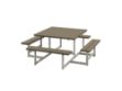 Immagine di Plus Picnic Picknicktisch 8-Sitzer graubraun 200 cm