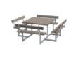 Immagine di Plus Picnic Picknicktisch 8-Sitzer mit 4 Rückenlehnen graubraun 224 cm