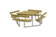 Plus Twist Sitzgruppe Kombimöbel mit 4 Rückenlehnen Kiefer-Fichte druckimprägniert 227 cm