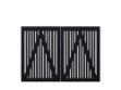 Plus Sendai Doppeltor Kiefer-Fichte schwarz 200 × 140 cm