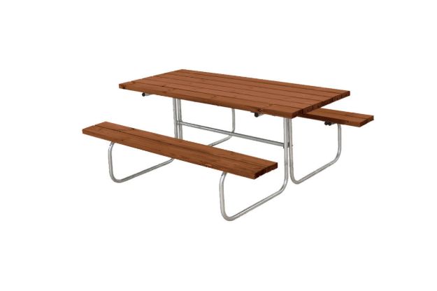 Immagine di Plus Classic Picknicktisch teakfarben 177 x 155 cm