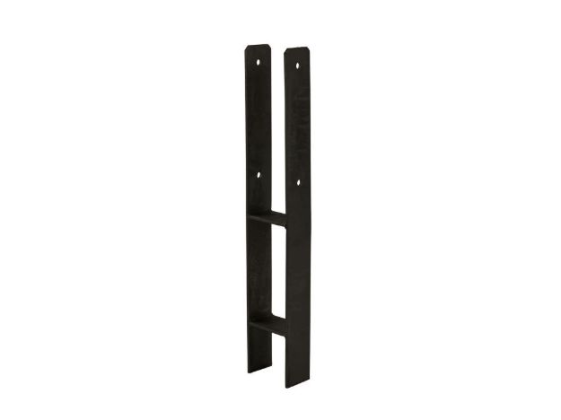 Bild von Plus H-Pfostenträger Pfostenfuss schwarz zum Einbetonieren für Holzpfosten 9 cm