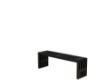 Plus Rustik Trallebank schmal Kiefer-Fichte schwarz 138 cm