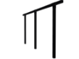 Plus einreihige Pergola zwei Module schwarz 476 cm