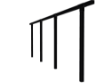 Plus einreihige Pergola drei Module schwarz 664 cm