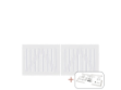 Plus Nagano Gartentor Doppeltor Kiefer-Fichte weiss 200 × 80 cm mit Beschlägen