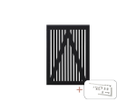 Plus Sendai Gartentüre Einzeltor Kiefer-Fichte schwarz 100 × 140 cm mit Beschlägen