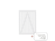 Bild von Plus Sendai Gartentüre Einzeltor Kiefer-Fichte weiss 100 × 140 cm mit Beschlägen