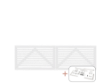Plus Tokyo Doppeltor Einfahrtstor weiss 300 x 90 cm mit Beschlägen