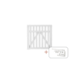 Plus Country Einzeltor Gartenor weiss grundiert 100 x 98 cm mit Beschlägen