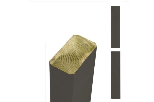 Immagine di Plus Premium Leimholzpfosten NTR-A 4,5 x 9 x 238 cm umbragrau