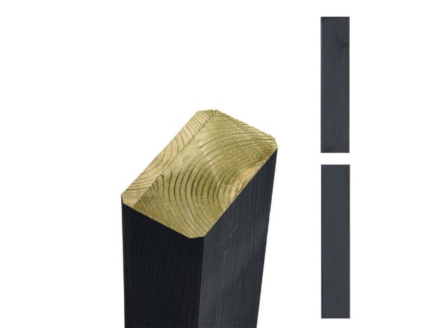 Immagine di Plus Premium Leimholzpfosten NTR-A 4,5 x 9 x  238 cm schwarz