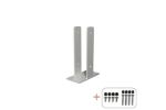 Immagine di Plus U-Pfostenträger Set Pfostenfuss verzinkt zum Verbolzen für Holzpfosten 9 cm