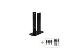 Bild von Plus U-Pfostenträger Set Pfostenfuss schwarz zum Verbolzen für Holzpfosten 9 cm