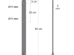 Image de Plus Universal Set Pfostenfüße zum Enbetonieren - 4 x 60 cm