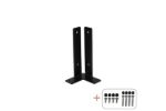 Image de Plus Pfostenträger Set Pfostenfuss Über-Eck schwarz zum Verbolzen für Holzpfosten 9 cm