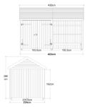 Immagine di Plus Gartengebäude Classic Multihaus offen mit Doppeltor 423 x 234 cm