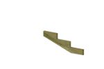 Image de Plus Aussentreppe druckimprägniert 3-stufig Terrassentreppe 19 Grad - 120 x 118 x 42 cm