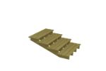Bild von Plus Aussentreppe druckimprägniert 4-stufig Terrassentreppe 19 Grad - 120 x 157 x 55 cm