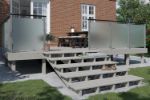 Immagine di Plus Aussentreppe druckimprägniert 4-stufig Terrassentreppe 19 Grad - 180 x 157 x 55 cm