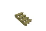 Bild von Plus Aussentreppe druckimprägniert 4-stufig Terrassentreppe 34 Grad - 120 x 101 x 71 cm