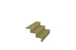 Image de Plus Stahl-Aussentreppe verzinkt 3-stufig Terrassentreppe 34 Grad - 120 x 79 x 54 cm