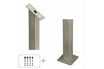 Bild von Plus Stahlpfosten quadratisch 34 Grad mit Fuss  4,5 x 4,5 x 87,1 cm für Treppenhandlauf
