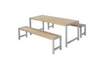 Image de Plus Urban rollbarer Picknick-Pflanztisch-Grilltisch Kiefer-Fichte schwarz 100 cm