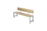 Immagine di Plus Plankenbank mit Rückenlehne 176 cm Thermowood  