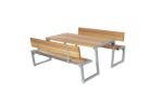 Bild von Plus Zigma Picknicktisch mit 2 Rückenlehnen Thermowood 176 cm