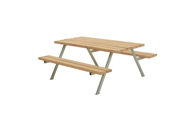 Bild von Plus Alpha Picknicktisch Thermowood 177 x 161 x 73 cm
