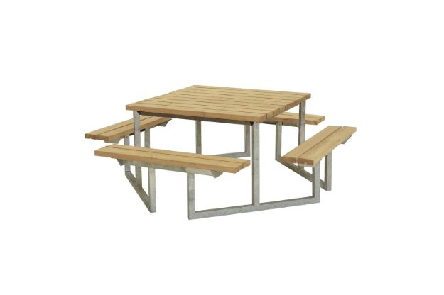 Bild von Plus Twist Sitzgruppe Picknicktisch Thermowood 204 cm